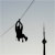 pyro zip line stunt