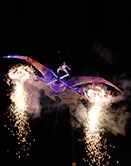 explosive performance, spectacle performance, circus, dance, theatre, aerial arts, fire, pyrotechnics