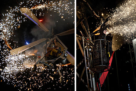 explosive performance, spectacle performance, circus, dance, theatre, aerial arts, fire, pyrotechnics