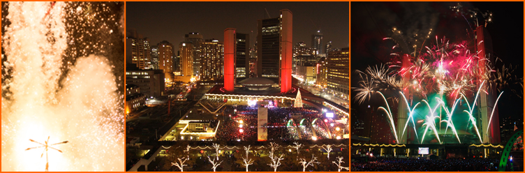 cavalcade of lights, 2013, circus orange, nathan phillips square, toronto, ontario, canada